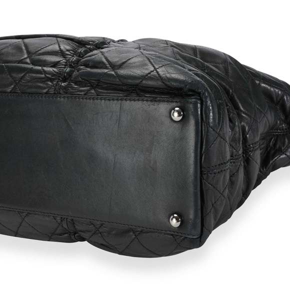 Chanel Black Quilted Lambskin Sharpei Medium East West Tote - Picture 6 of 8